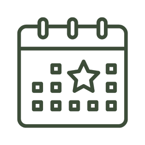 Calendar and event planning icon