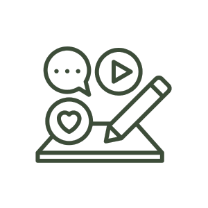 Content creation and post icon