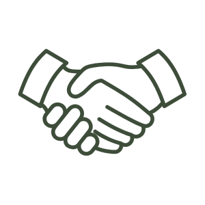 Create positive customer relations icon