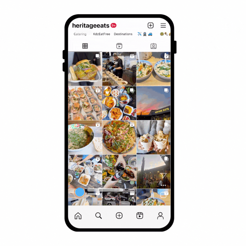 Heritage eats GIF social media highlights