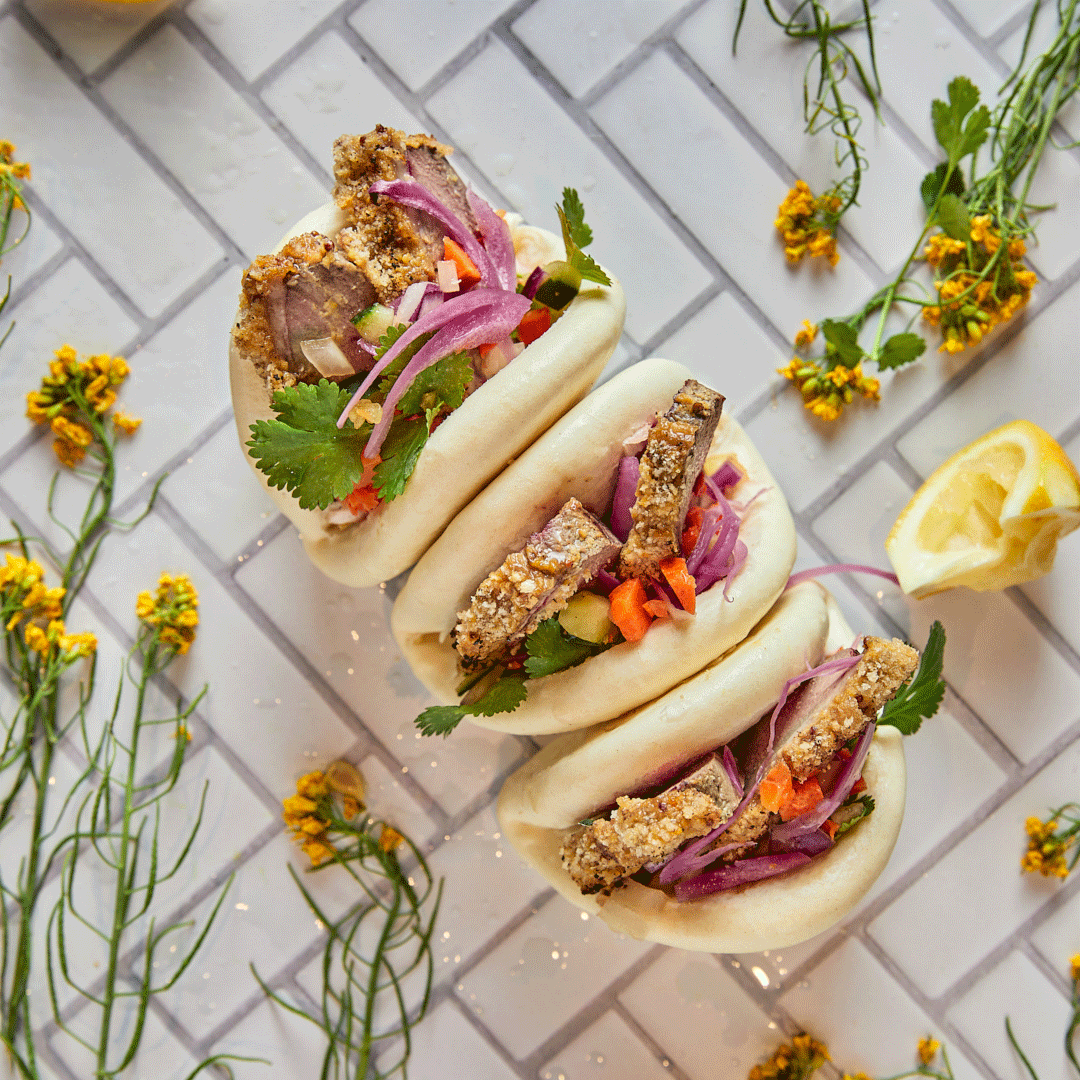 Mustard Crusted Duck Bao Gif